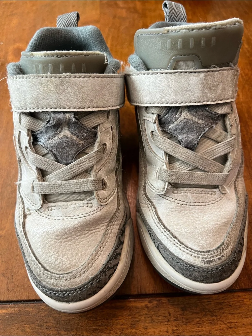 Jordan Dub Zero Toddler Sneakers Gray Elephant Print Size 8C
